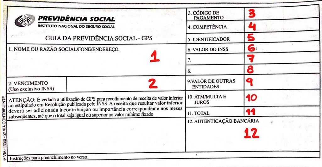 Aprenda Como Preencher A Guia Da Previd Ncia Social Gps Inss Jornal Cont Bil Um Dos Maiores